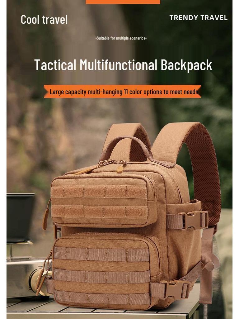 Многофункциональный мини-рюкзак для походов на открытом воздухе 9 л - спортивная и походная двухплечевая сумка 3P