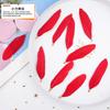 20Pcs57 Big Red Feather Diy Jewelry Accessories Clothing Handicrafts Decorative Materials