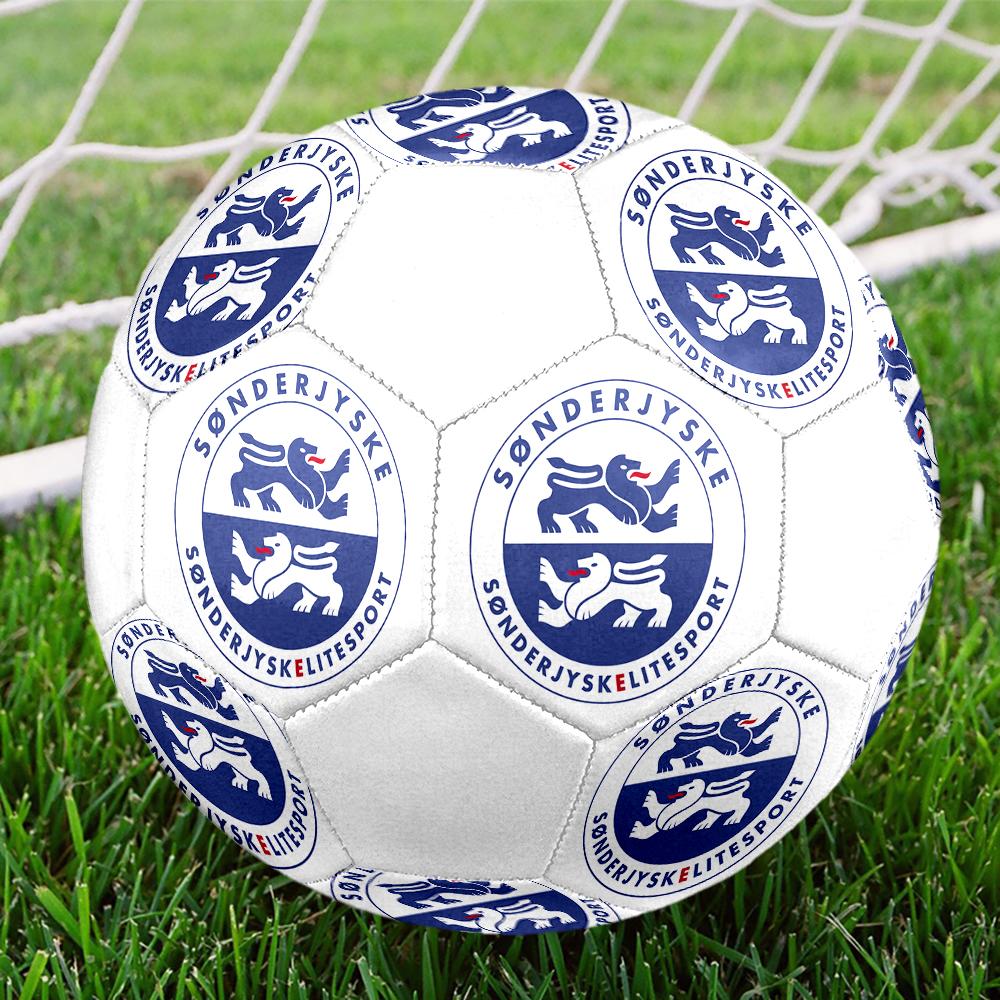 Футбольный мяч Sonderjyske FC, разноцветный, подходит для всех возрастов, машинной строчки, материал ПВХ, соревновательного уровня, прочный и с высоким отскоком