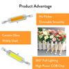 R7S COB LED Light Bulb Dimmable 78mm 118mm 110V 220V Lamp 3W 5W 7W 13W Glass Tube Lights360 Degree Double Ended Filament J118