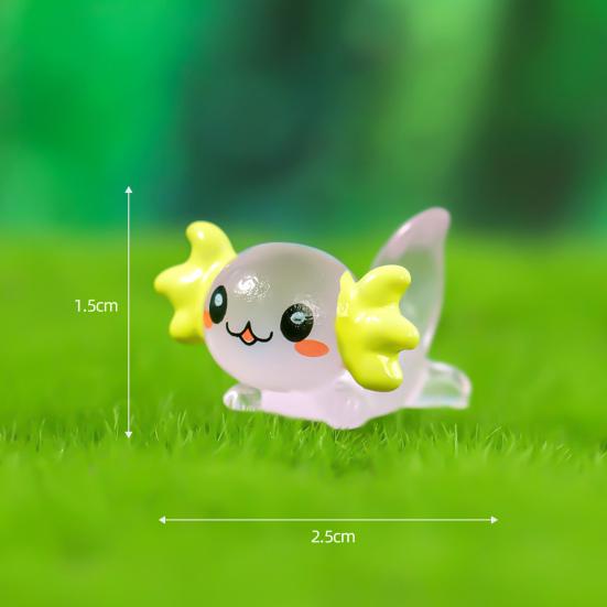 5Pcs Realistic Vivid Appearance Dragon Ornament Small Decorative Mini Luminous Ornament Dragon Resin Light-up Craft