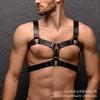 Men's Punk Fashion Leather Rivet Chest & Waist Belt Accessory