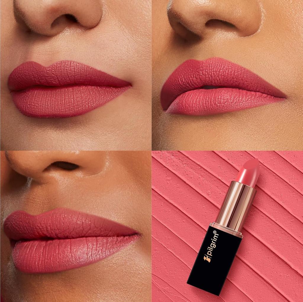 Pilgrim Matte Bullet Lipstick 4.2g Pack of 1 Intense Colour Long-Lasting Smudgeproof Pink Hotness -12