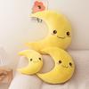 Whimsical Moon Pillow For Kids Premium Plush Stuffed Cushion With Soft Pp Cotton Filling For Cozy Snuggles