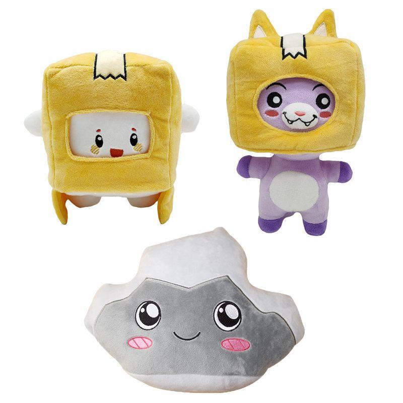 Очаровательная плюшевая игрушка Lankybox Boxy Foxy Rocky, мягкая набивная кукла, фигурка из детской игры