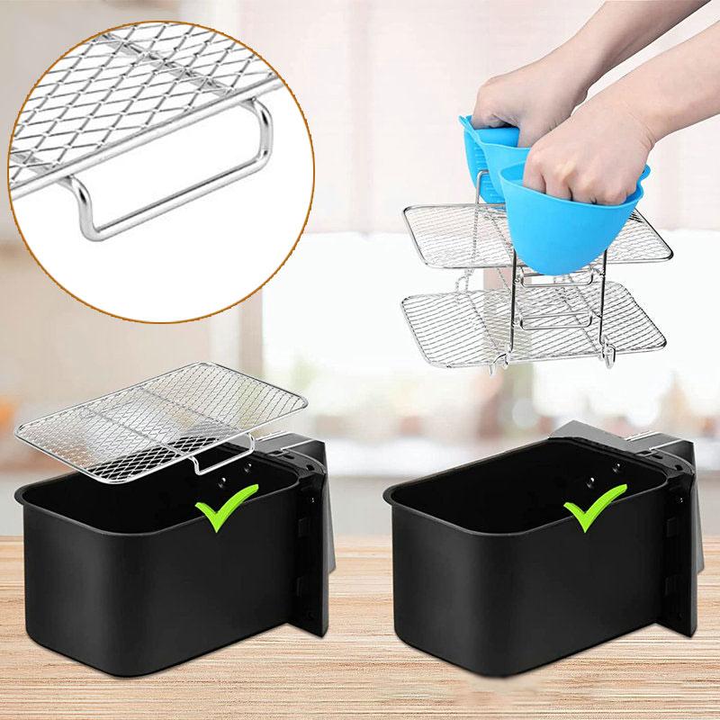 Фритюрница из нержавеющей стали, решетка для гриля, аэрогриль для выпечки, бытовые кухонные аксессуары, инструмент, уличная стойка для барбекю, кемпинга