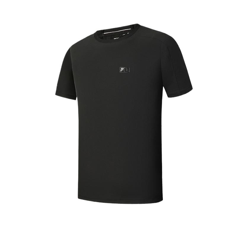 Fila Мужская футболка-пуловер с круглым вырезом однотонная из серии Golf A11M625121FBK
