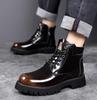 Genuine Leather Motorcycle Boots High Top Mens Casual Shoes Versatile Classics Male Ankle Boots Warm Winter Footwear