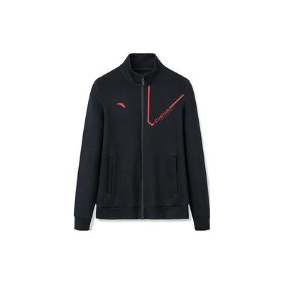 Куртка с логотипом, застегивающаяся на молнию, воротником-стойкой, женская, черная 162317712-4