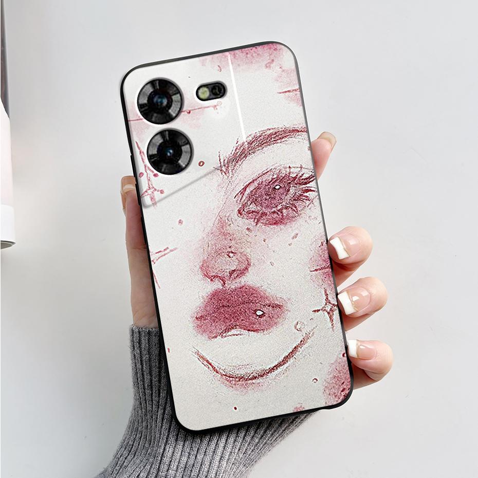 Чехол для Tecno Pova 5 LH7n Силиконовый чехол для телефона Стильный узор Тонкий Мягкий Черный Funda Чехол для Tecno Pova 5 4G 2023 Pova5 Capa