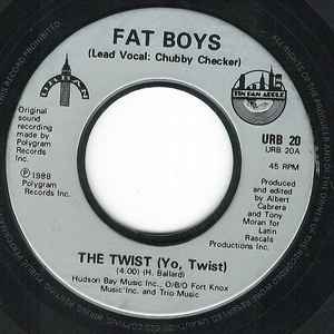 7-дюймовая пластинка FAT BOYS - The Twist URB20 Urban, Tin Pan 1988 UK Rap & Hip-Hop/R&B б/у