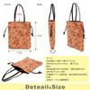 Mini Tote Persimmon Shibu Made in Lightweight Mini Handbag Drawstring Shibu Hand [creareki] Bag, Women's Bag, Small, Dyed, Japan, KS-112 (Persimmon