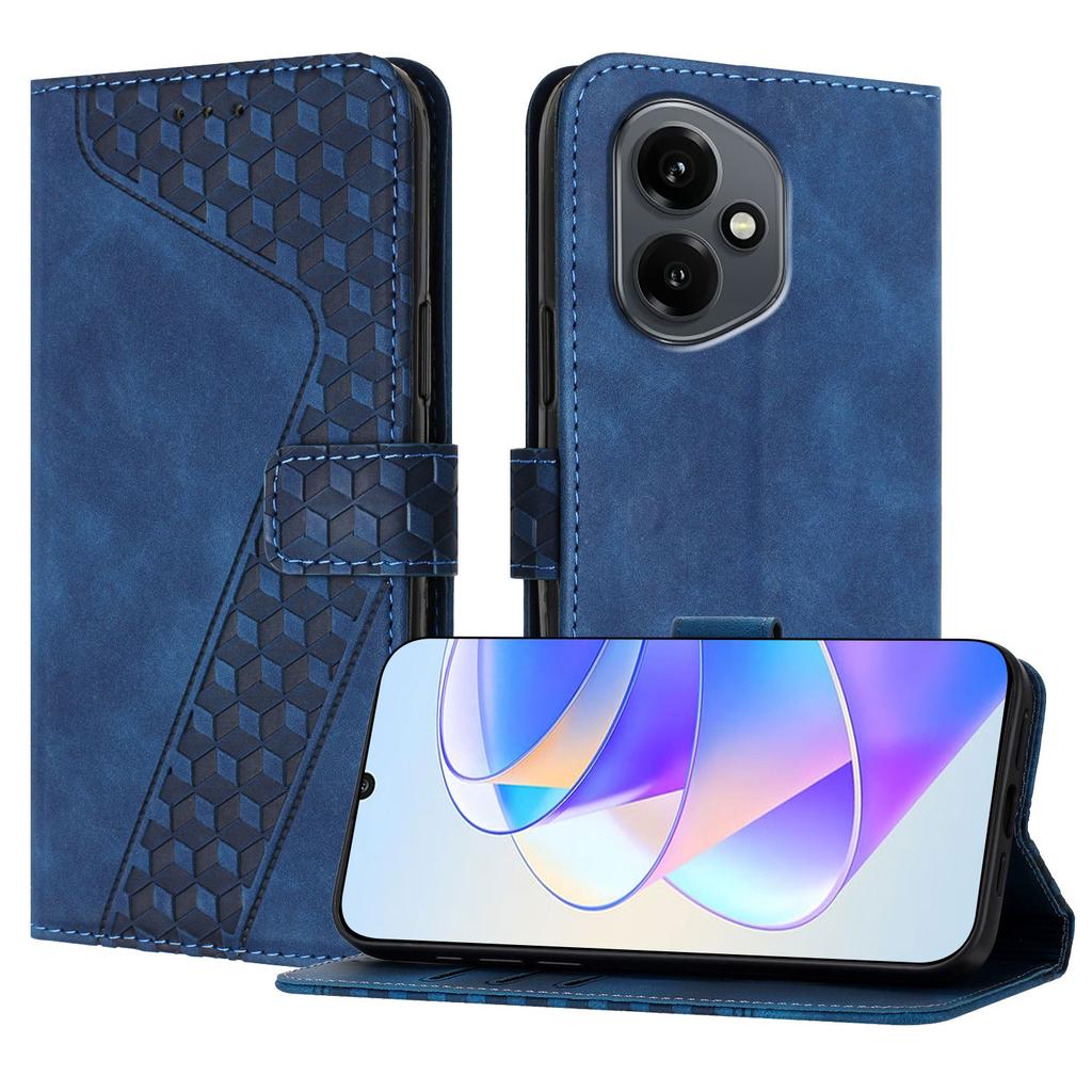 Для Honor 400 5G (Глобальный) Кожаный чехол с 7-образным узором, кошелек-подставка, противоударный чехол для телефона