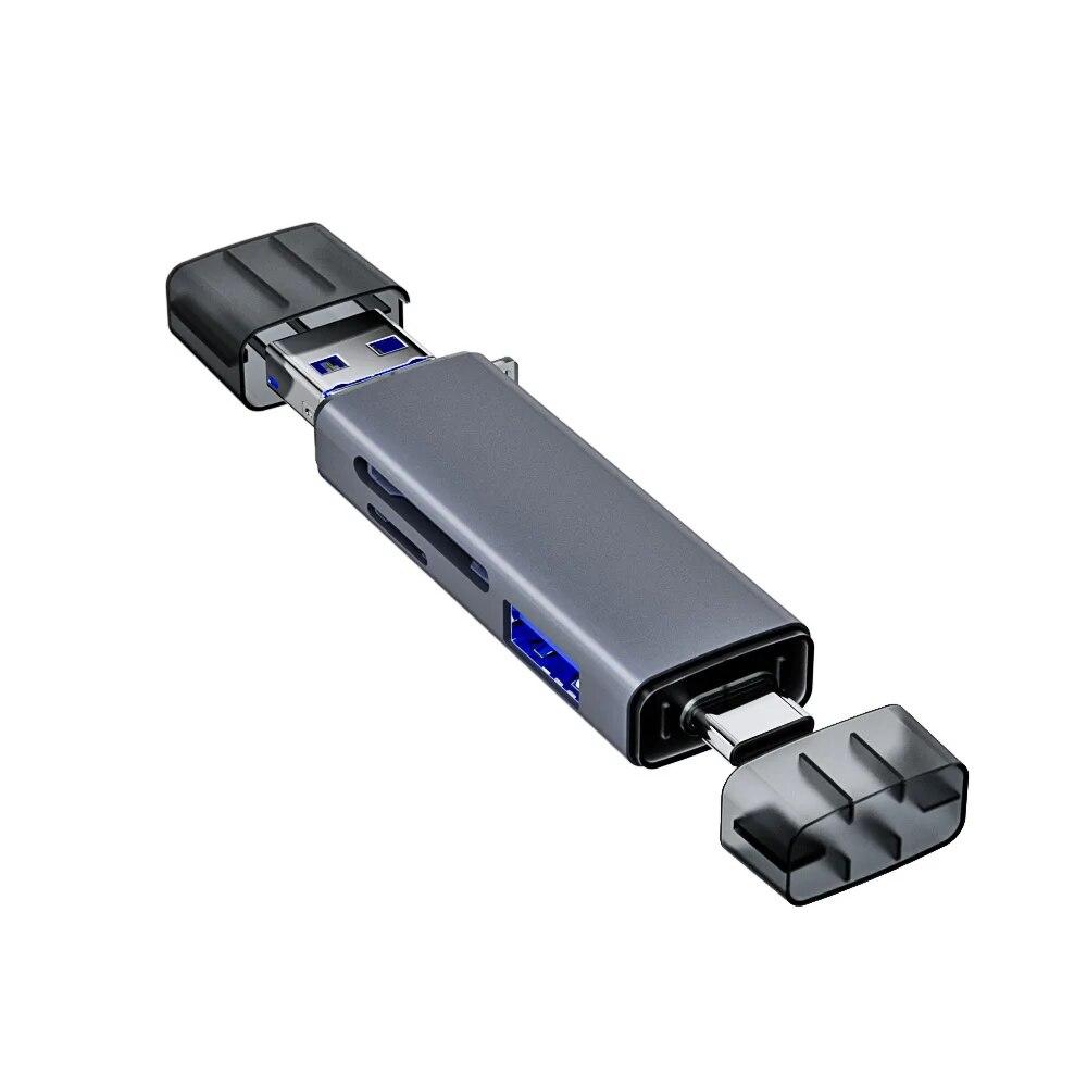 6 In 1 Multifunction Card Reader Usb 3.0 2.0 U Disk Type C/Micro /Tf/Sd Flash Drive Memory Card Reading Adapter Phone Accessorie