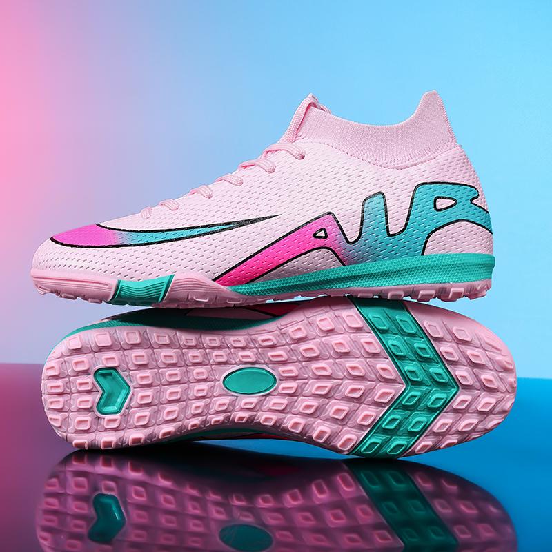 Новые мужские футбольные бутсы, шипы для травы, высокие, нескользящие, футбольные кроссовки для футзала, высококачественные, для матчей, для зала, горячая распродажа, для улицы