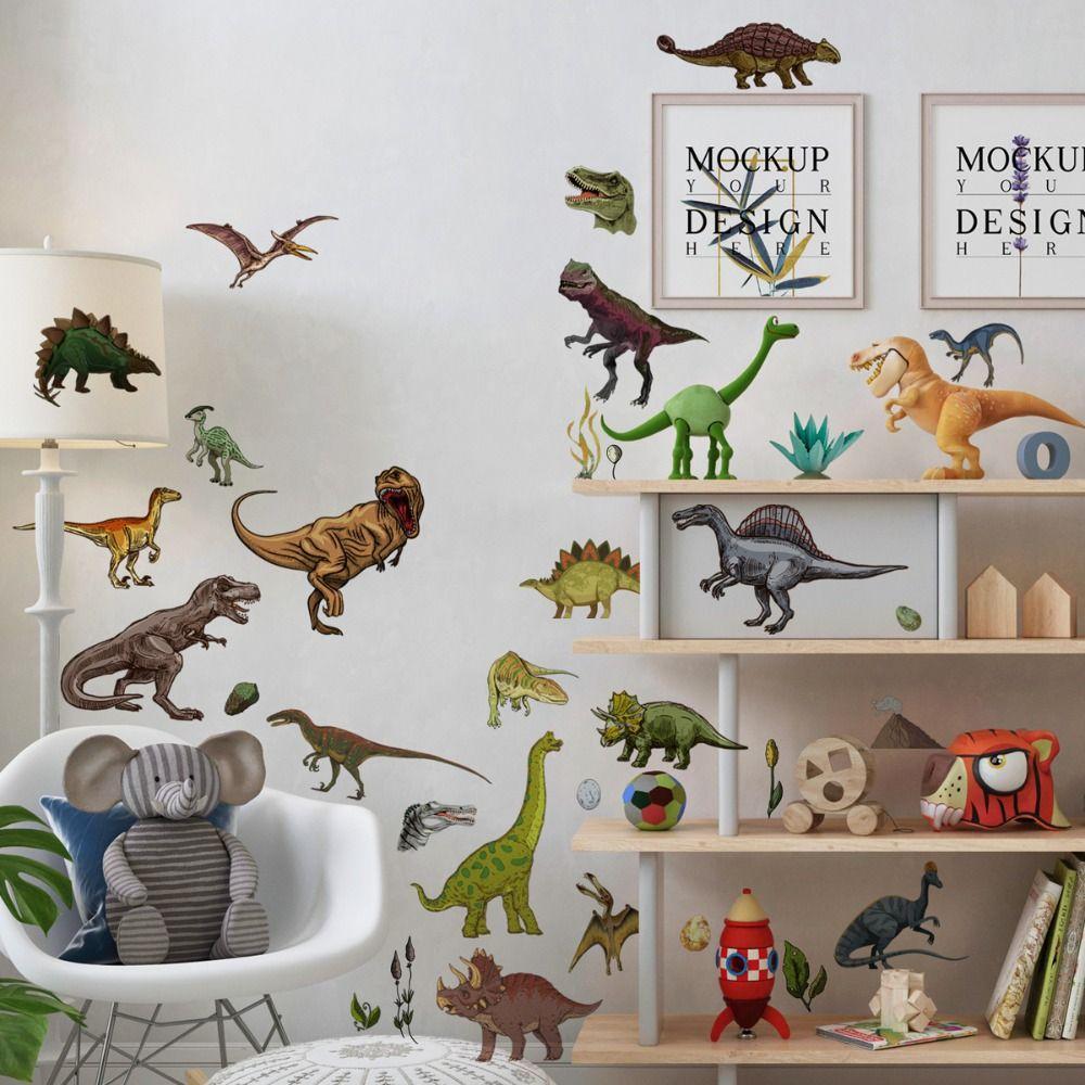 Luminous Dinosaur Themed Wall Decals Cartoon Dinosaurs Wall Decals  Children