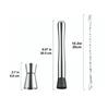 Stainless Steel Crushed Popsicle Mixing Stick Fruit Muddle Pestle Wine Supplies for Barware Tool