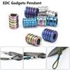 Steel Multi Tools Ropes Lanyard TC4 Knife Beads Paracord Rope Pendant Camping EDC Gadgets