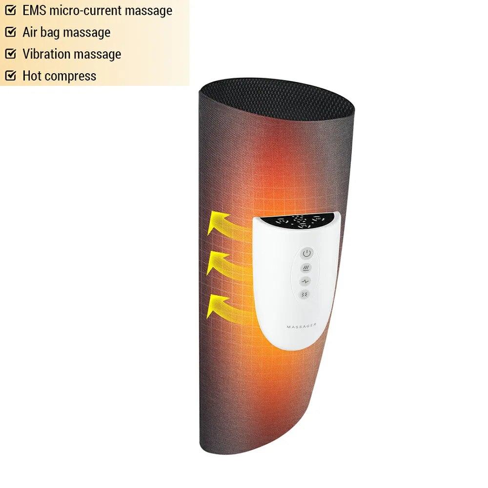 EMS массажер для голени и бедра с подогревом, прессотерапия ног, воздушная прессотерапия, реабилитация мышц стопы, физиотерапия, кровообращение, сангвиник Джамбе