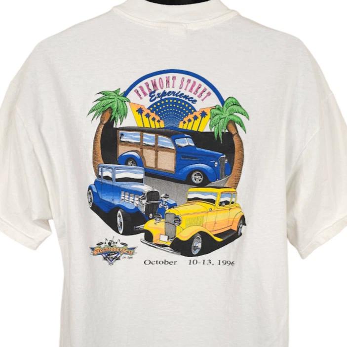 Vintage Rocktoberfest 100% Cotton T-shirt Mens Tees Top Mens Size XL White 90s 1996 Las Vegas Made In USA