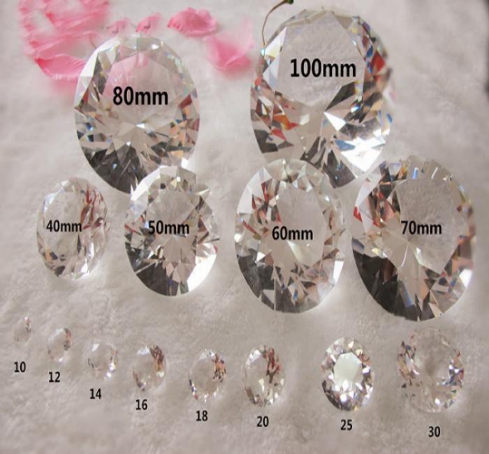 8 цветов кристалл ромбовидный пресс-папье декоративное граненое стекло гигантский драгоценный камень свадебный офис настольный орнамент подарки на день рождения