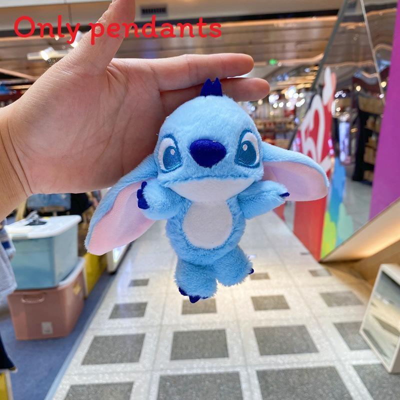 Плюшевый брелок Stitch с кольцом для ключей для украшения рюкзака и коллекционеров