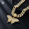 European American Hip-Hop MONEY Letter Diamond Pendant Cuban Necklace