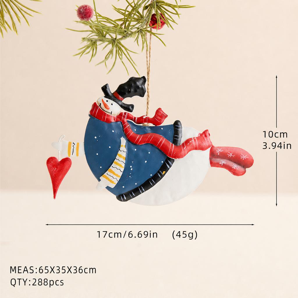 Metal Christmas Hanging Ornament Lightweight Christmas Sweater Ornament Character Candy Cane Ornament Festive For Christmas Tree