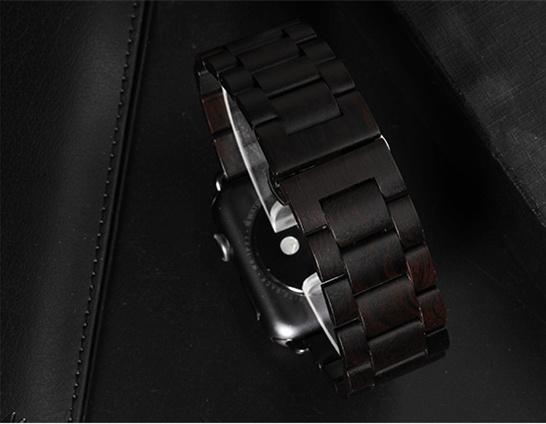 Деревянный ремешок для Apple Watch ремешок 44 мм 40 мм iWatch ремешок 42 мм 38 мм металлический браслет с застежкой-бабочкой Apple Watch series 6 5 4 3 se