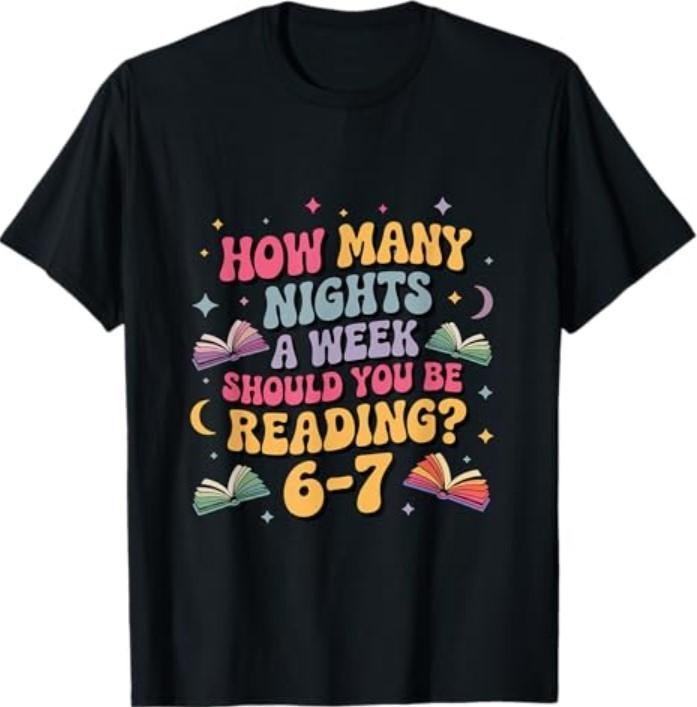 How Many Nights Reading 67 Meme Six Seven Teacher Funny T-Shirt Unisex T-Shirt