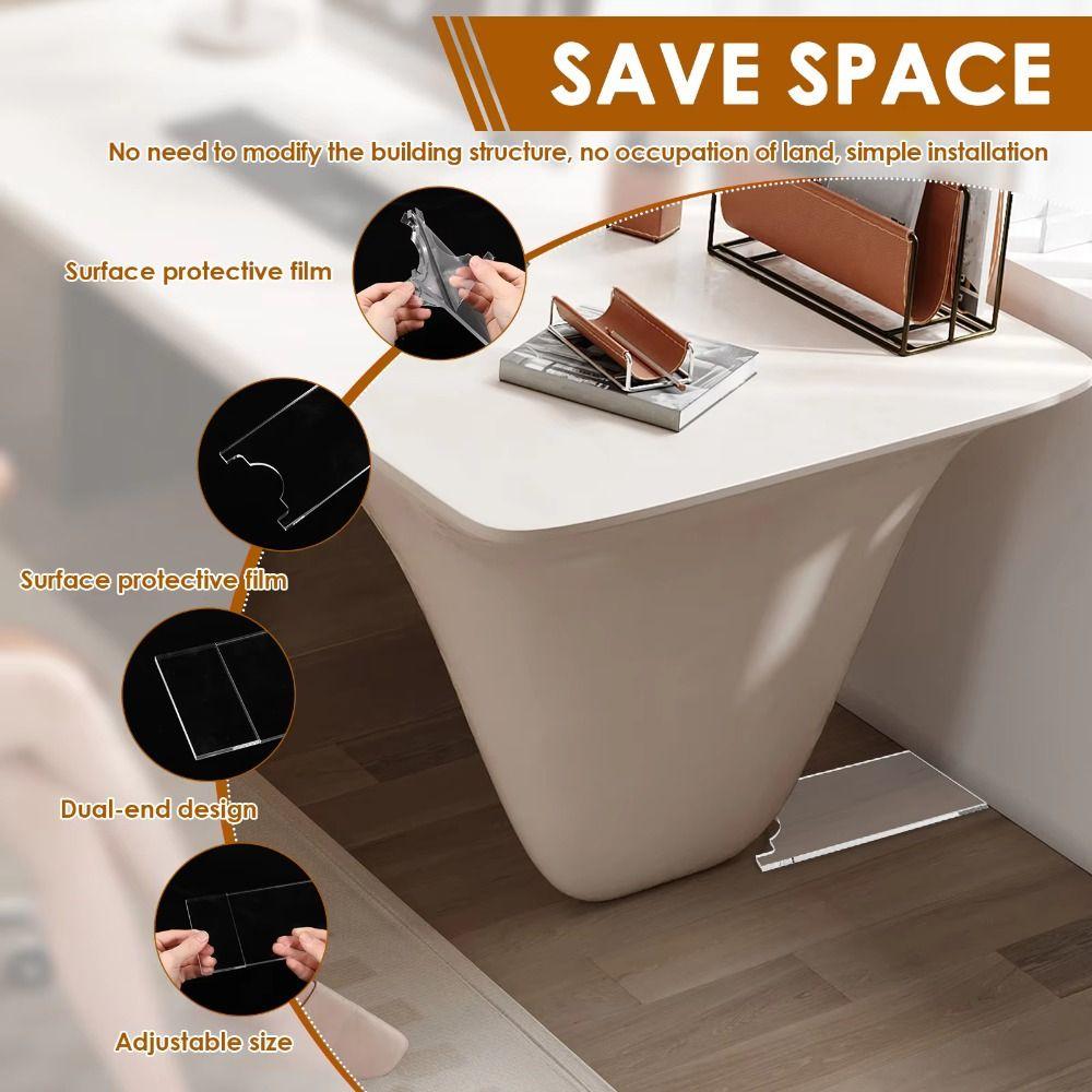 Adjustable Couch Stopper Transparent Furniture Stoppers Prevents Sliding Wall Spacer Home