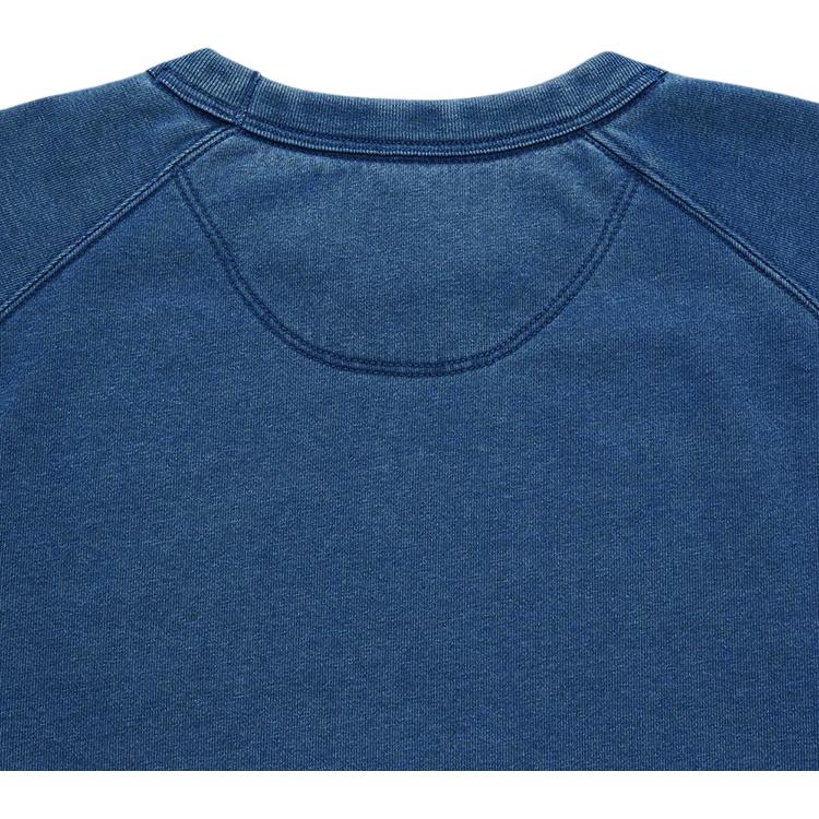 Uniqlo Свитшот с длинным рукавом из стираного денима Мужские топы Темно-синий 446903-65