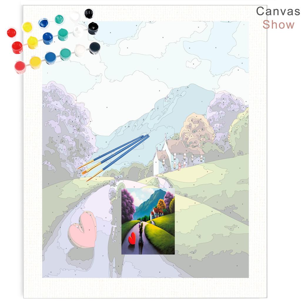 RUOPOTY Цифровая картина «сделай сам» Любовник Рисунок Картина Настенное искусство на холсте Цифровая ручная роспись Гостиная