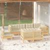 Day and Night - Day and Night Garden Furniture 8 Pieces and Cushions Solid Cream Pine Wood