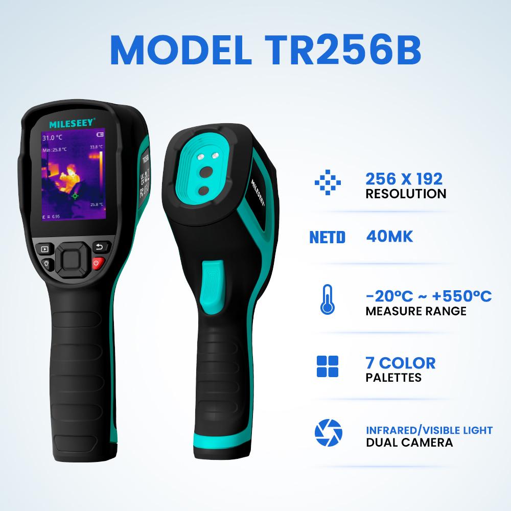 Mileseey Тепловизор TR256E /B 256X192 Тепловизионная камера Инфракрасный измеритель температуры для ремонта, печатных плат, обнаружения трубопроводов