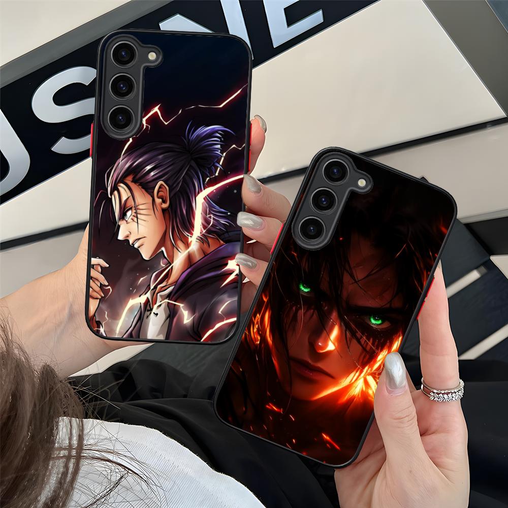 Силиконовый чехол для мобильного телефона AOT Eren Yeager для Samsung Galaxy S26 S25 S24 S23 S22 S21 Plus FE Ultra Цветной чехол