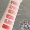 Natural Lip Color! Gentle Nude Milk Tea Color Lip Gloss, Moisturizing Mirror-Like Glass Lip, Pure Lustful Water-Gloss Lip Glaze Lipstick