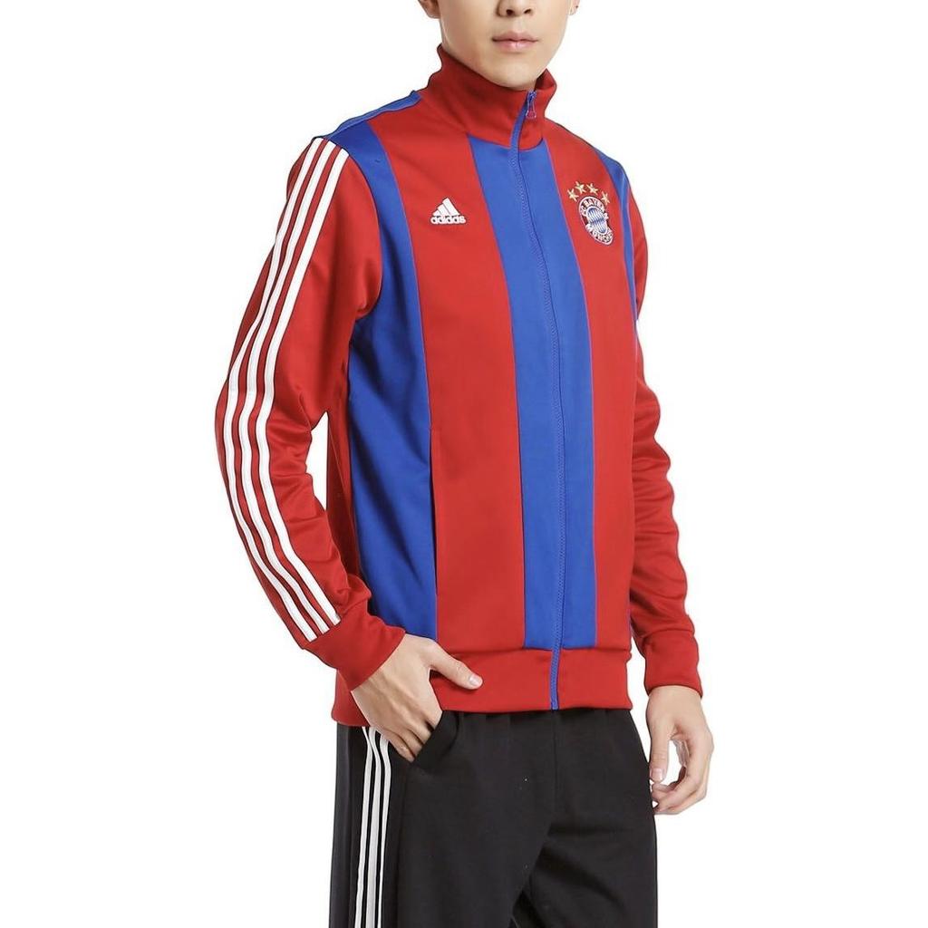 Adidas Logo Embroidered Side Stripe Stand Collar Long Sleeve Football Jersey 2015 Season Bayern Munich Men Jersey F85642