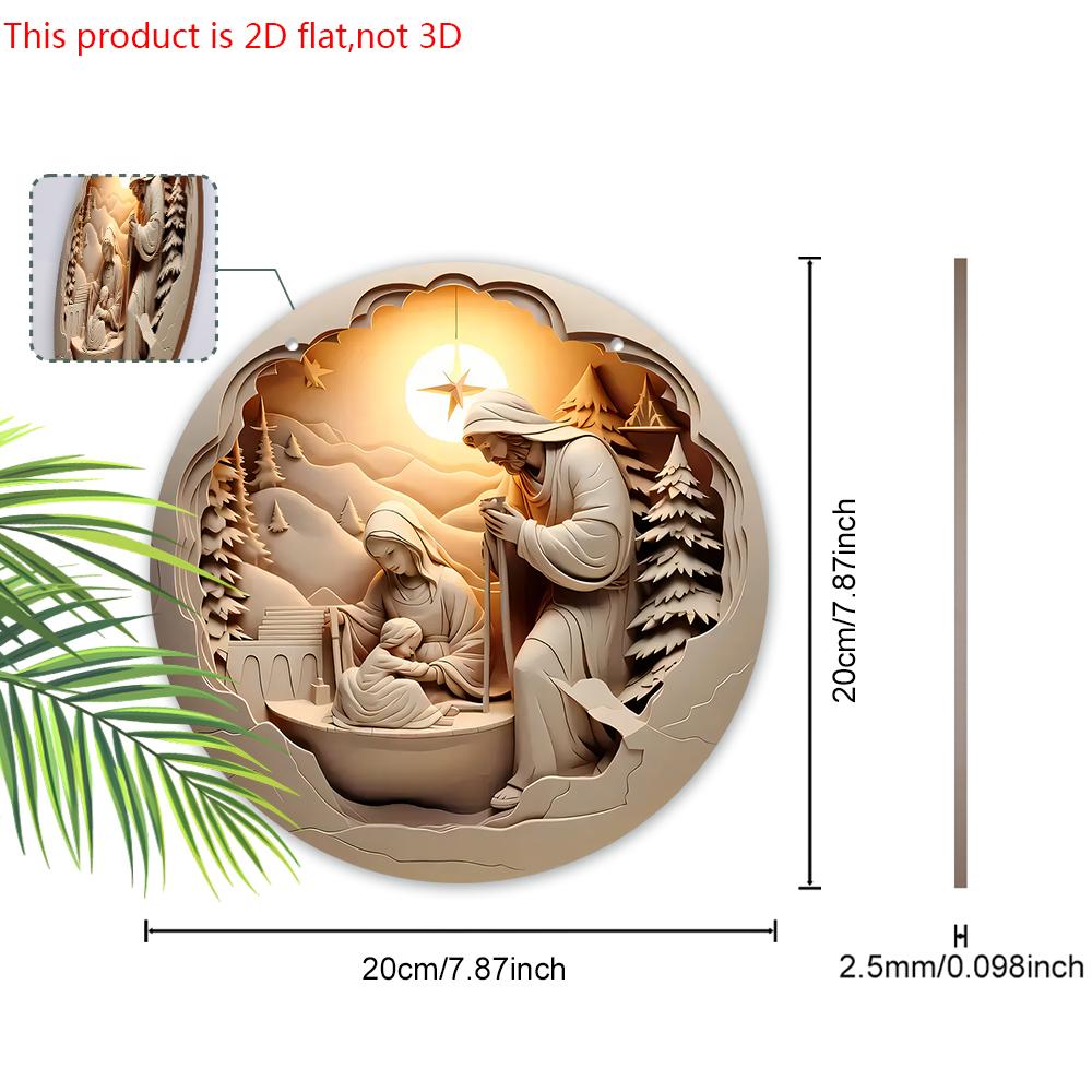 Nativity Wooden Christmas Sign - Jesus Navidad Sign for Church, Yard Decor - Ideal Christmas Gift for Christian Believers