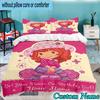 Custom Name 3PCS Straw-berry Sweet Moment Bedding Set,Including  Duvet Cover And 2pcs Pillowcases Perfect for Bedroom,Dormitory,Fan Christmas gift