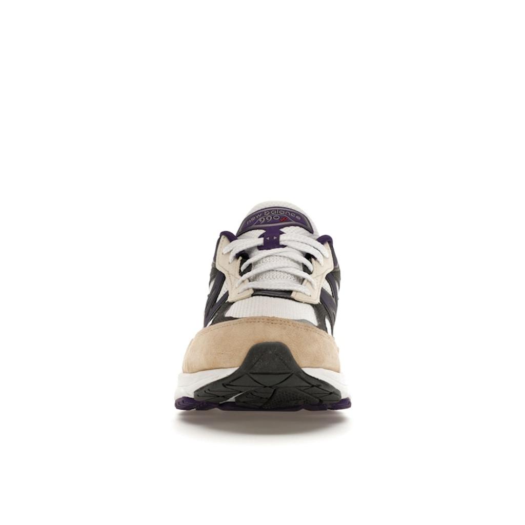 Кеды мужские Teddy Santis x New Balance 990v6 Сделано в США Белый Черный Слива Phantom U990WB6