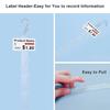 4Pcs Plastic Snack Hanging Strips with Label Header Merchandising Clip Strip  Supermarket Shelf