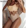 Wrap Around Cut Out One Shoulder Women Swimwear One Piece Swimsuit Female High Cut Padded Bather Bathing Suit Swim Lady