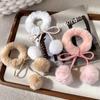 Soft Plush Ball Fluffy Ponytail Hair Rope Hair Ornament Bow Knot Elastic Cute Pretty