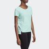 Adidas T Shirts Women's Clear Mint Green Crew Neck Moderate Straight Fit EI6377