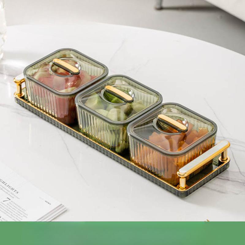 Легкий роскошный прозрачный поднос для фруктов для дома, гостиной, журнального столика, подноса для конфет, орехов, сухофруктов, контейнера для закусок и освежений