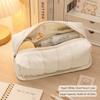 Large Capacity Pen Bag Solid Color Stationery Bag Portable Pencil Pouch  Gift