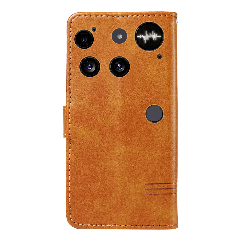 Ни за что Телефон (3) 5G Чехол-кошелек Кожаный чехол для телефона с Т-образными линиями Подставка