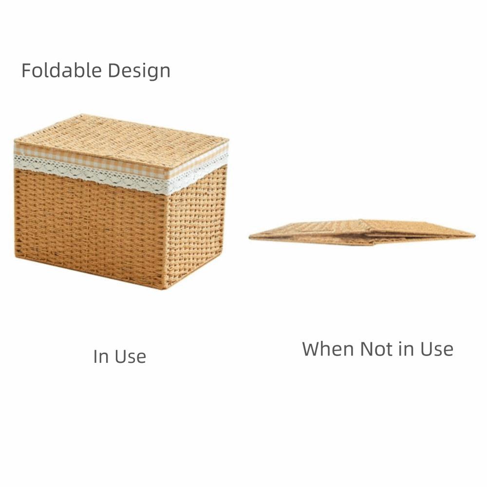 Большая емкость складной контейнер для хранения клетчатая подкладка корзина для хранения белья многофункциональный органайзер