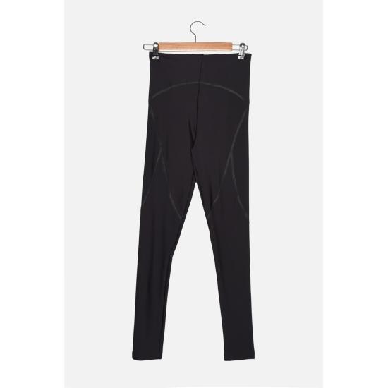 Sports Clothing Stitch Detail Gatherer Full Length Sports Tights